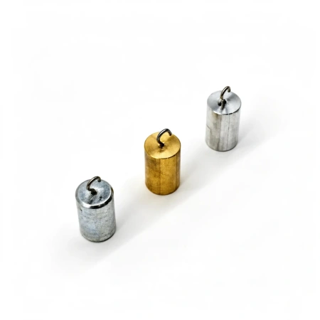 Набор тел равного объема (латунь, сталь, алюминий) цилиндры